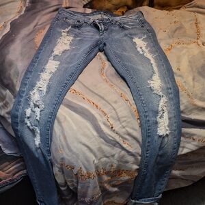 Distressed Blue Jeans for Women